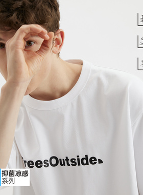 warmtrees户外系列TreesOutside 小写LOGO短袖T恤潮牌情侣装t恤