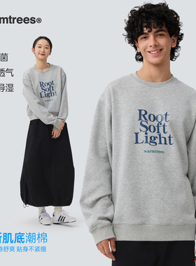 warmtrees25冬季新款Root Soft Light智能导湿女生短款圆领卫衣