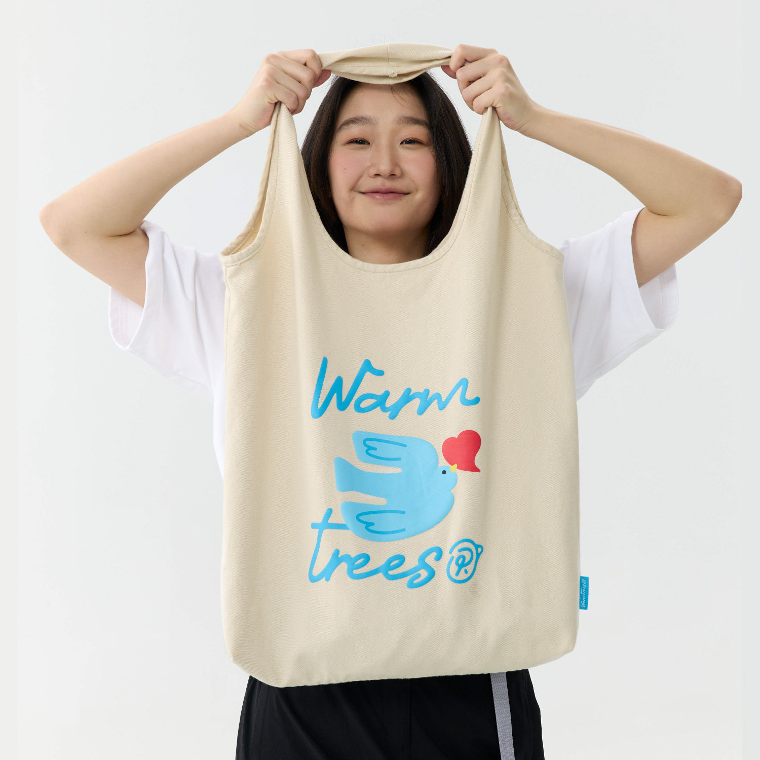 warmtrees 《自由之鸽》粗斜纹帆布袋手提袋