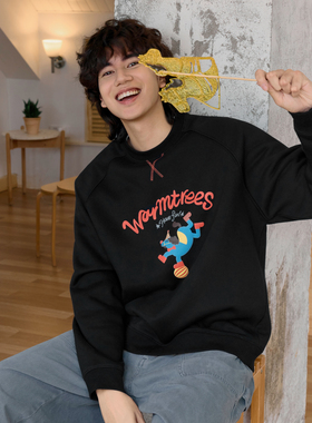 warmtrees2026SS噗噜小马趣味马戏团分割插肩卫衣男女小马新年