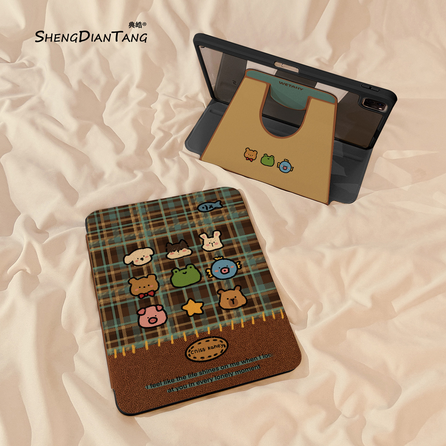 毛衣纹格子卡通适用苹果平板套