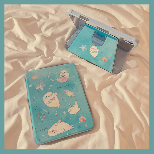 海洋美人鱼豹豹适用苹果平板壳