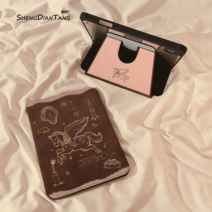 法式蜡烛飞马360旋转iPadAir7/6保护套2025新款适用苹果iPad11保护壳平板第10代Pro11寸Air5带笔槽mini7女款