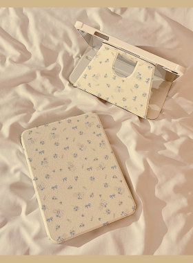 ins蓝色碎花兔子360度旋转iPad10保护套2022新款适用苹果iPad10.2寸mini6平板Air4/5保护壳pro女软9.7带笔槽