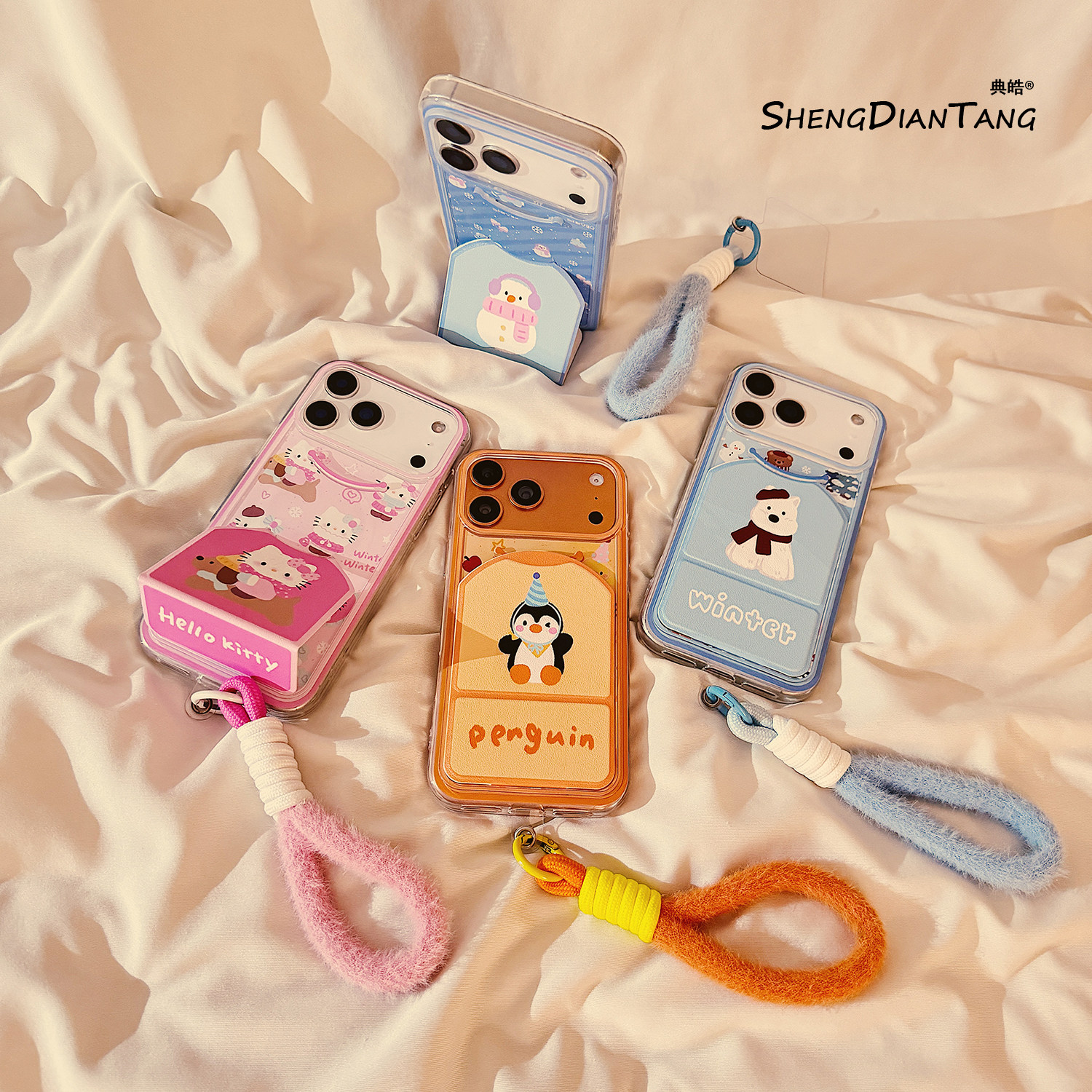 冬日卡通Jelly折叠支架适用苹果17ProMax手机壳iphone17新款16pro可爱15创意14女款16promax软硅胶保护套链条,3C数码配件,手机保护套/壳,淘宝优惠券,粉丝福利购,淘宝优惠卷