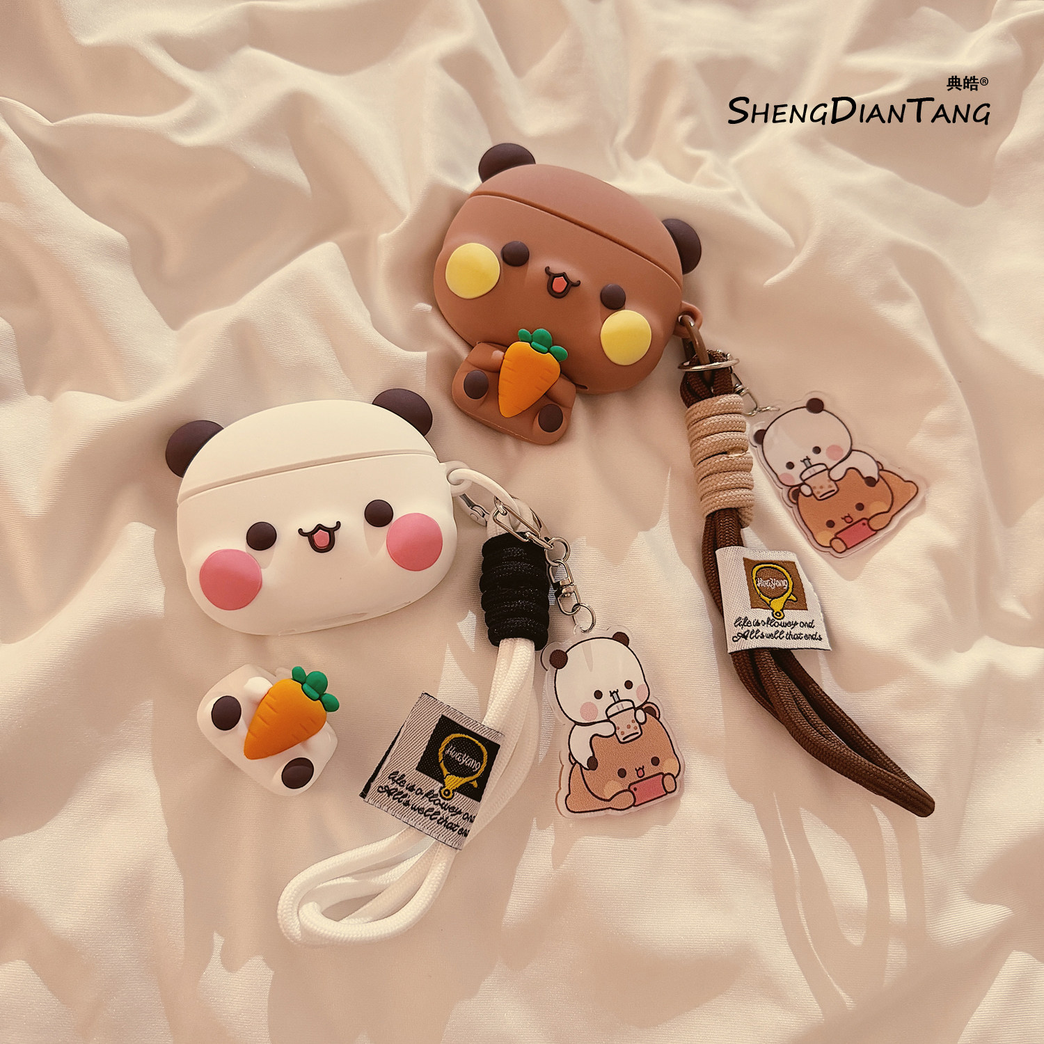 趣味可爱胡萝卜小熊适用苹果Airpods4保护套新款2/3代无线蓝牙耳机软壳Airpods pro创意硅胶卡通女款防摔