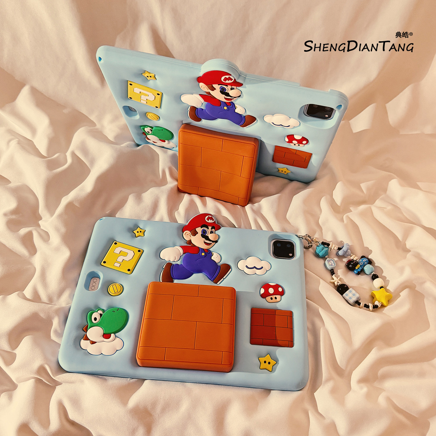 卡通马里奥游戏iPadAir7/6保护套2025新款适用苹果iPad11保护壳平板第10代Pro11寸Air5带笔槽mini7软硅胶女款