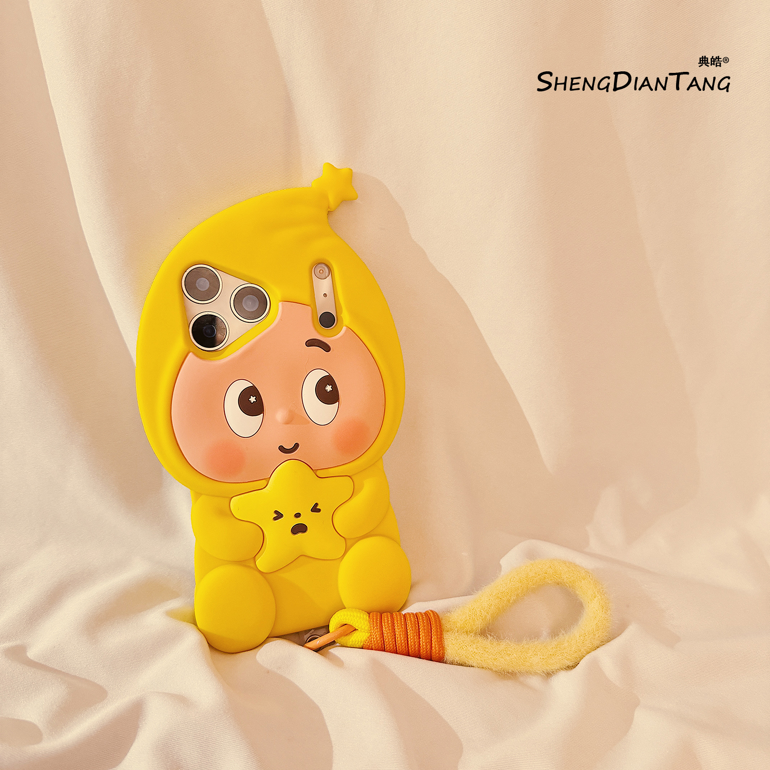 立体脸红星星适用苹果17手机壳