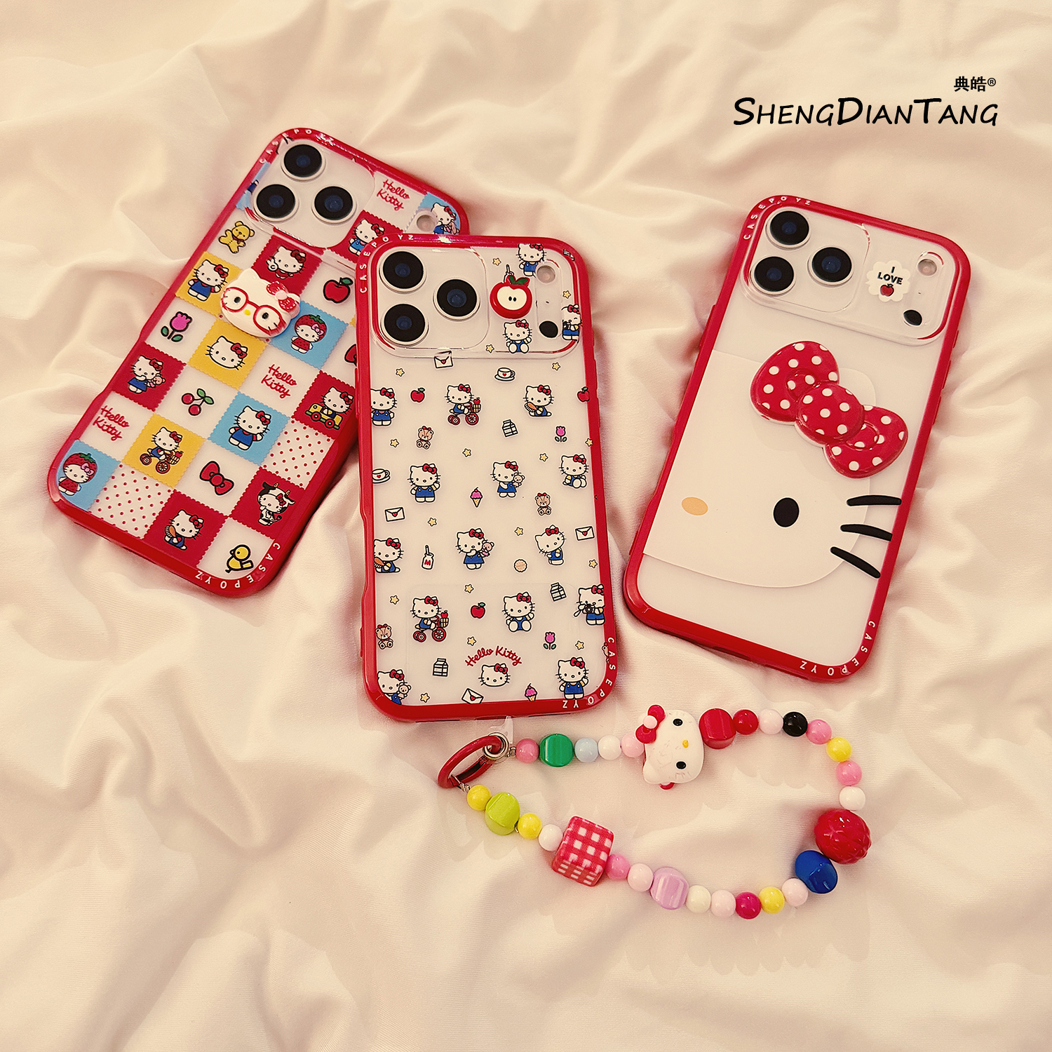 卡通红色凯蒂猫适用苹果17手机壳