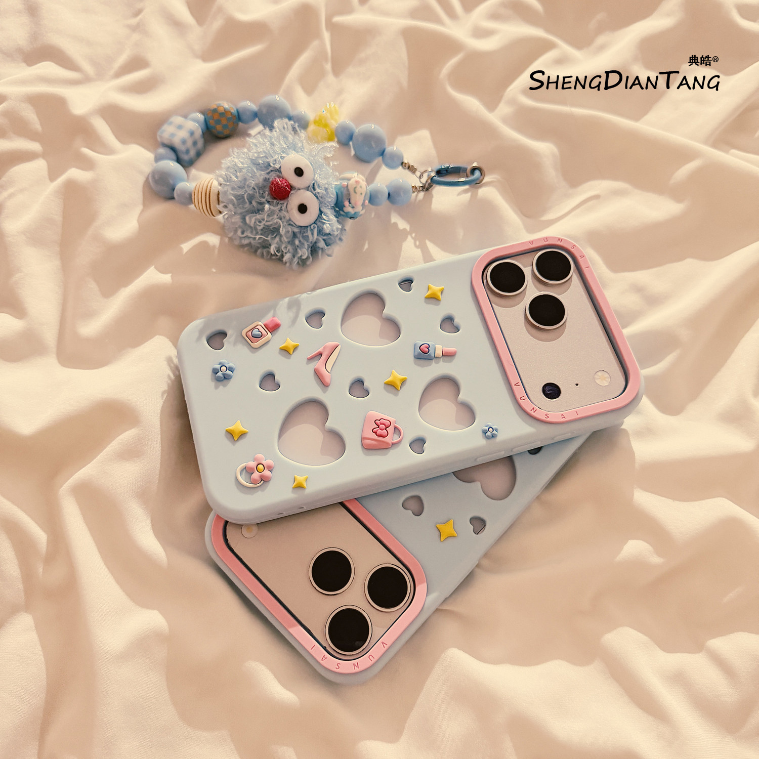 少女镂空爱心包包适用苹果17ProMax手机壳iphone17新款16pro小众15创意高级女款16promax软硅胶保护套链条