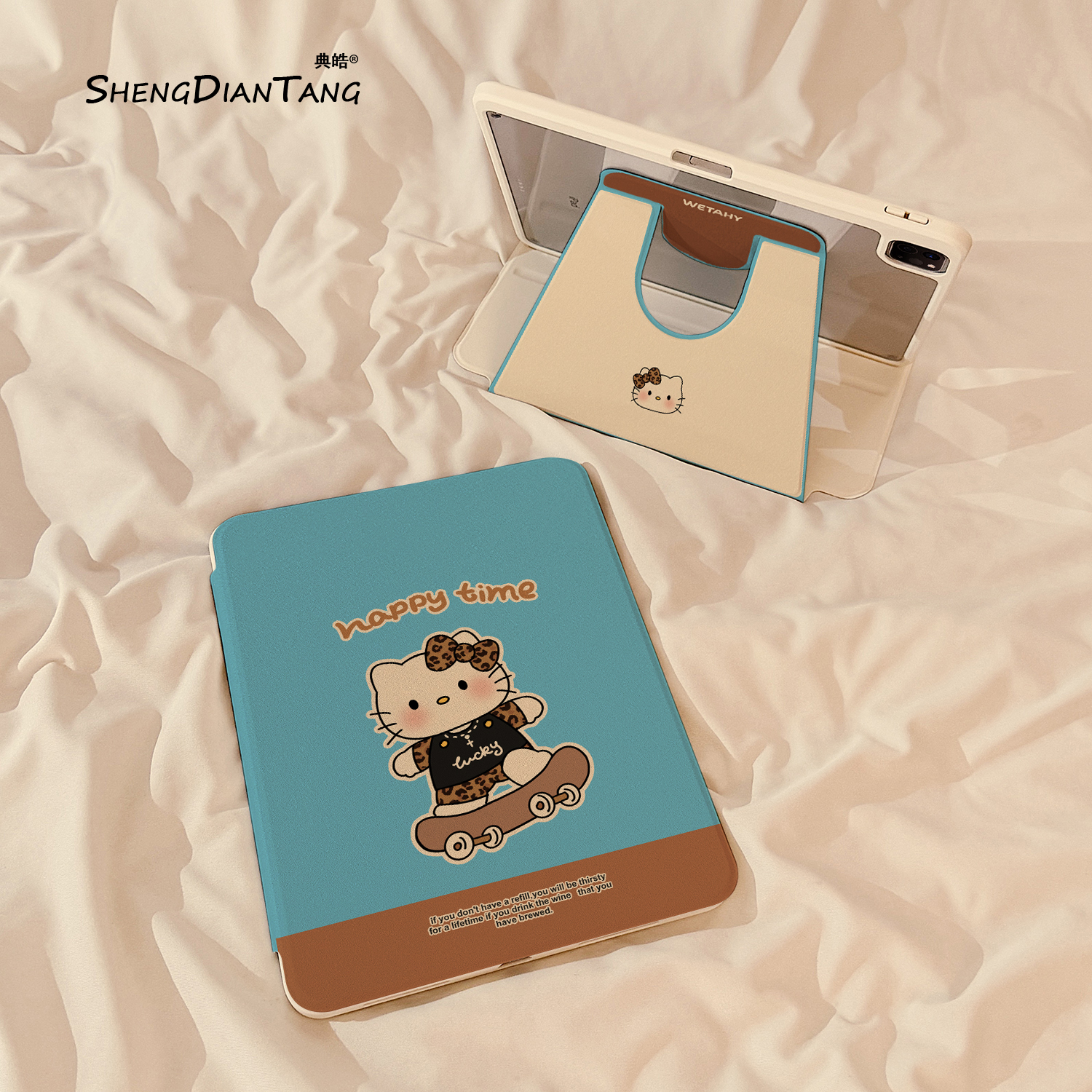 潮流滑板kitty360旋转iPadAir7/6保护套2025新款适用苹果iPad11保护壳平板第10代Pro11寸Air5带笔槽mini7女款