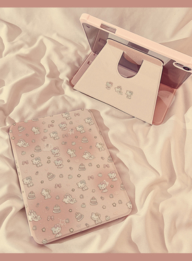 晕染粉甜品猫咪360旋转iPadAir7/6保护套2025新款适用苹果iPad11保护壳平板Pro11寸Air5带笔槽10代mini7女款