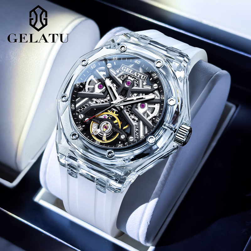 GELATU/格拉图正品牌男士手表男款镂空全自动机械表名式腕表十大