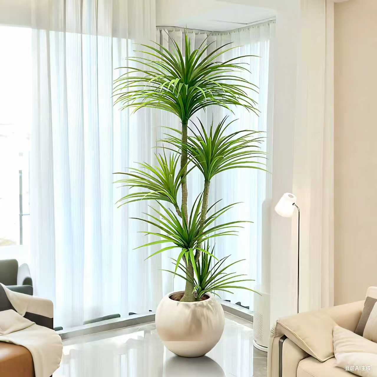 龙血树仿真绿植室内大型盆栽客厅高端轻奢仿生植物装饰摆件