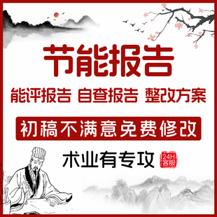 代写节能报告能评登记表自查报告整改方案验收节能评估报告编制