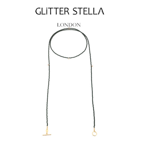 GLITTER STELLA RM系列 墨绿星闪复古OT金扣超长项链