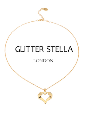 GLITTER STELLA 我心永恒镂空真心吊坠项链