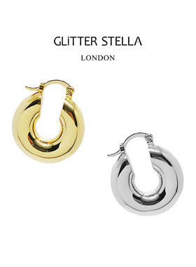 【胡可推荐】GLITTER STELLA 虚空 原创设计简约百搭曲面耳环