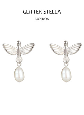 GLITTER STELLA Elysian伊甸之息飞鸟天然珍珠耳钉