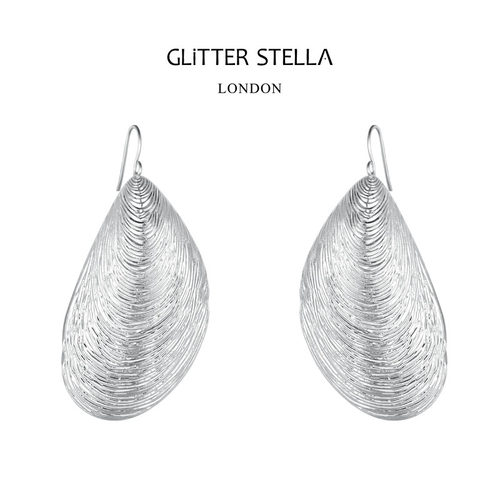 【白妍同款】GLITTER STELLA「Mussel 贻贝」经典度假风耳环