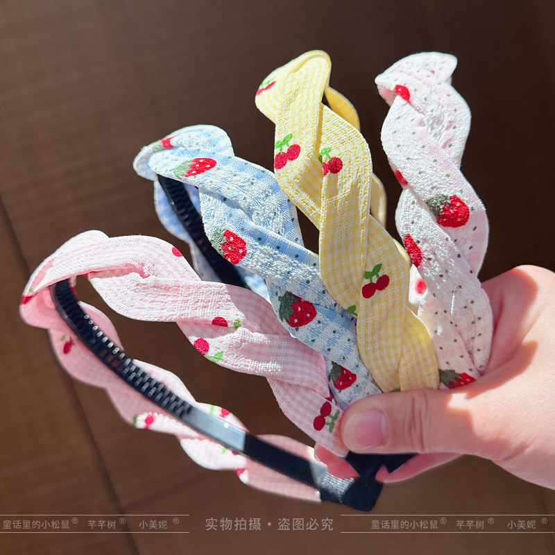 夏季新款女童布艺发箍不伤发图片