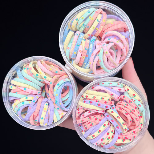 新款儿童橡皮筋女童发绳小女孩扎辫不伤发高弹力马尾发圈宝宝头绳