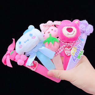 秋冬儿童毛绒发箍宝宝压发防滑不勒头发卡公主可爱卡通头箍头发饰