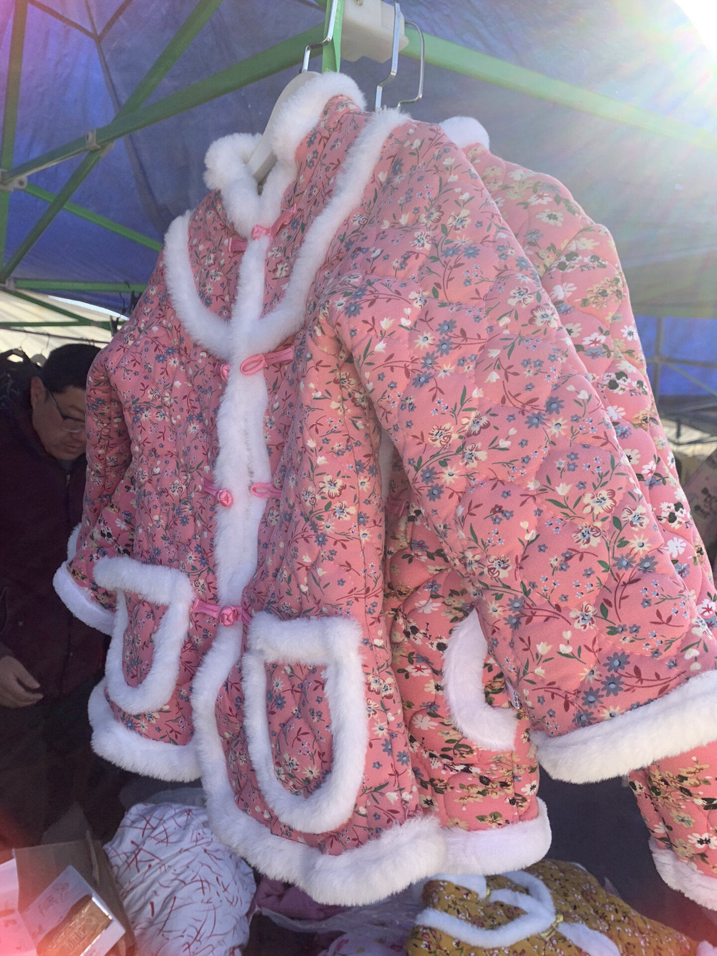 国风小香风花棉袄大学生马甲大码棉衣/棉服