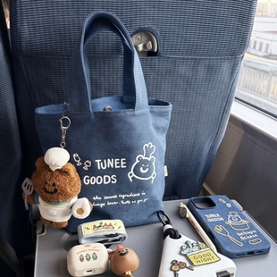 【旅行好物】手提短途旅行包大容量牛仔水桶包手拎单肩帆布包女