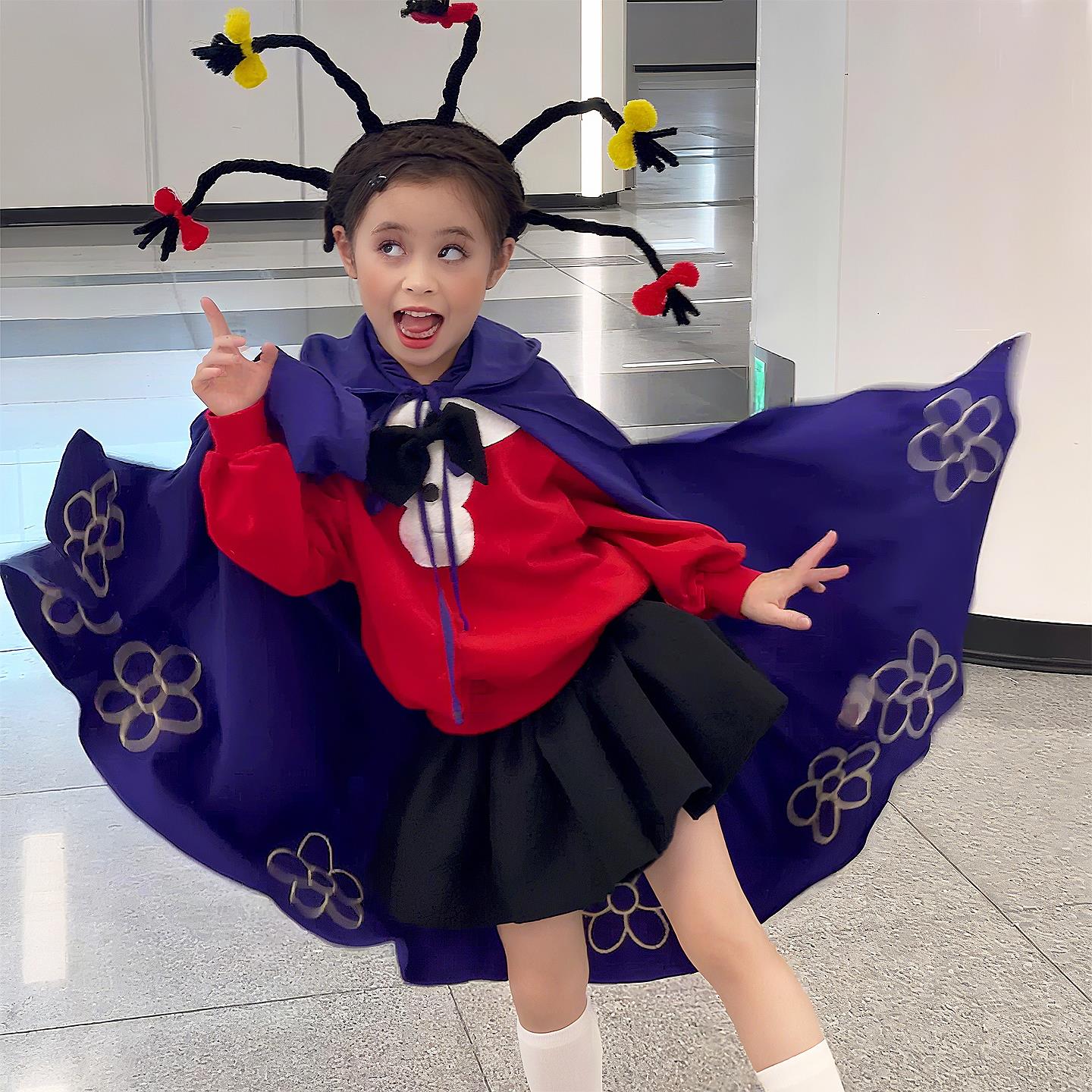 【万圣节cos服】万圣节儿童服装小魔女蒙娜舞会舞台演出装扮道具
