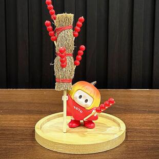 yoyo酱配件手持糖葫芦套装办公室桌面摆件装饰右右酱周边手办搭档