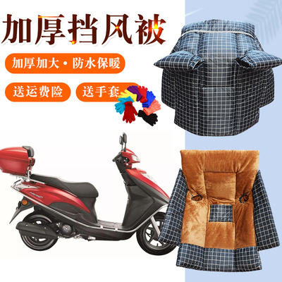 适用新大洲本田NS125D踏板摩托车挡风被冬季加绒加厚大挡风罩防水