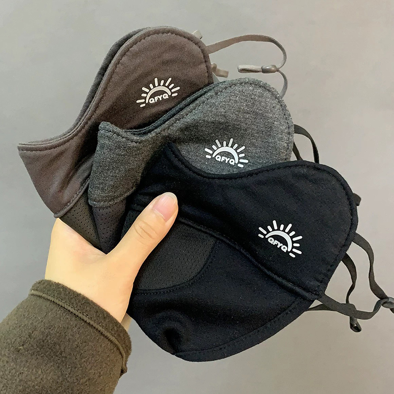 新款大码骑行保暖口罩女冬季加厚防寒透气护眼角防风面罩显脸小男