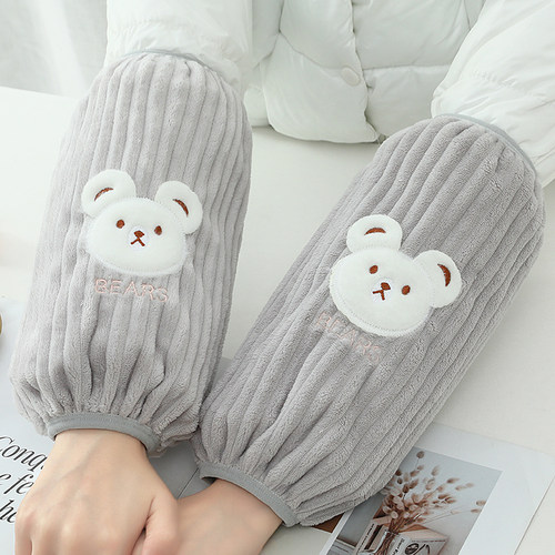 加厚袖套秋冬季上班长款学生羽绒服防脏成人保暖套袖工作袖头护袖