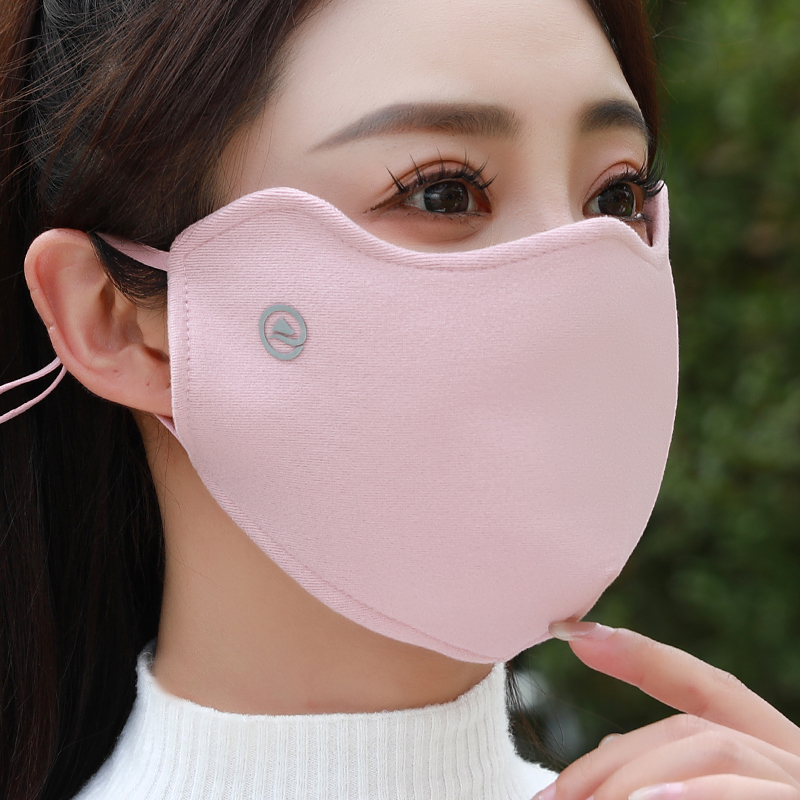 秋冬加厚水洗抗菌纯棉防晒口罩女高颜值防紫外线面罩骑行脸罩防风