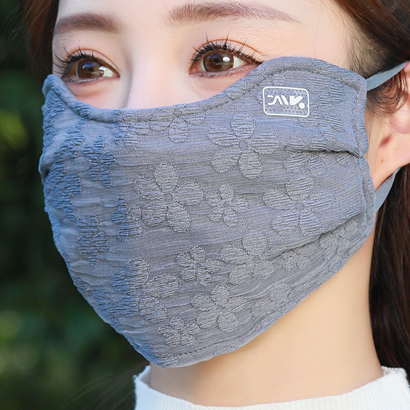 冬季口罩女高颜值保暖护眼角骑行防风防寒可水洗立体蕾丝护脸面罩