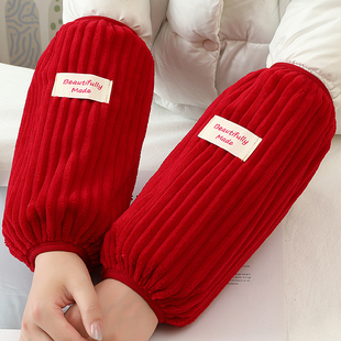 袖 防脏套袖 头 套女加大羽绒服防污工作上班家务干活护袖 秋冬加厚袖