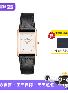 【自营】DW手表女 BOUND摩登石英腕表女士轻奢小众女表复古小方表