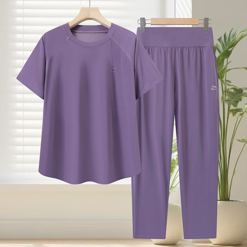 妈妈跑步瑜伽服夏季薄款