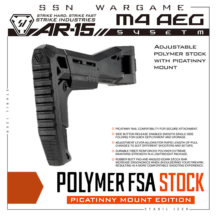 新品预告【SI FSA STOCK 折叠伸缩托】配件 LDT mcx ar15 短剑图片