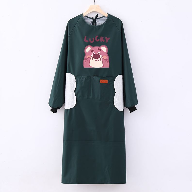 袖衣餐饮干工作服女定制logo新款加长罩裙长活家用全包围防水防油