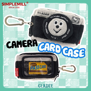 朴坊GLADEE相机造型卡包毛绒零钱包挂件CCD相机包电子产品收纳包