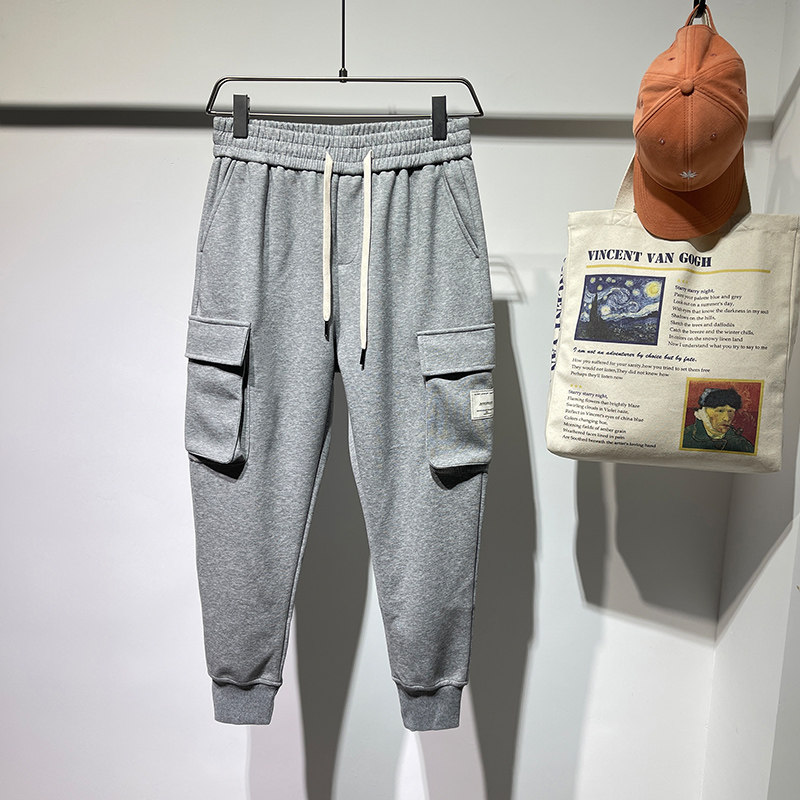 2025秋季潮牌美式工装休闲束脚裤子潮流男士运动裤卫裤2173P85,男装休闲裤,电商B332-1