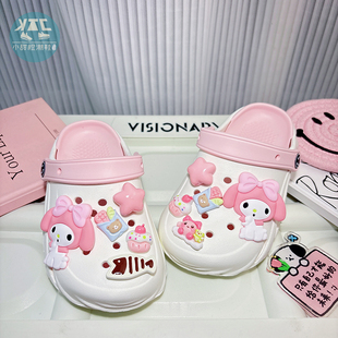 女童小童洞洞鞋婴幼儿宝宝室内拖鞋软底轻便款夏季夏天家居外穿夏