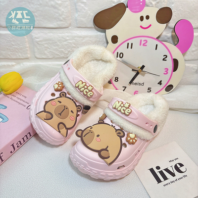 儿童新款软底轻便防滑保暖洞洞鞋