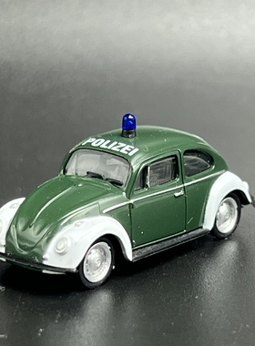 Herpa 1/87 大众 甲壳虫 VW Kaefer 警车 汽车模型 沙盘工程塑料