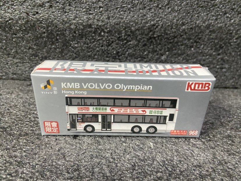 微影TINY 九巴 KMB olympian沃尔沃 香港巴士 铜锣湾968 合金车模