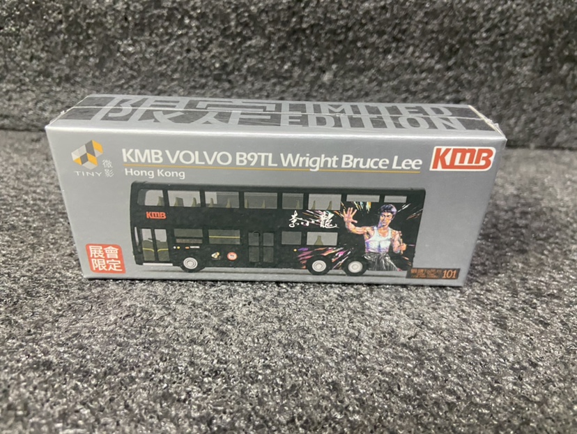 微影Tiny 富豪沃尔沃李小龙香港双层巴士KMB九巴B9TL合金汽车模型
