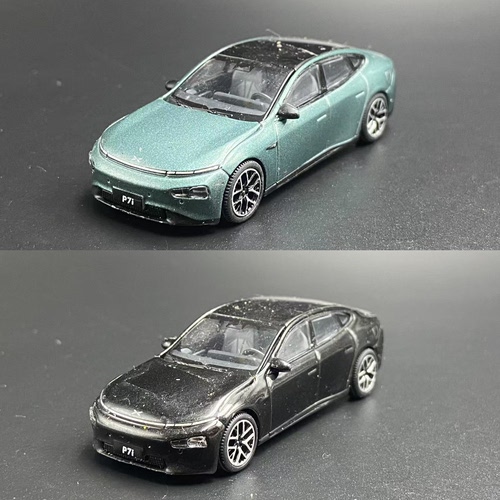 拓意 1:64 小鹏 XPENG P7i 指尖车模 新能源 合金汽车模型 散包瑕