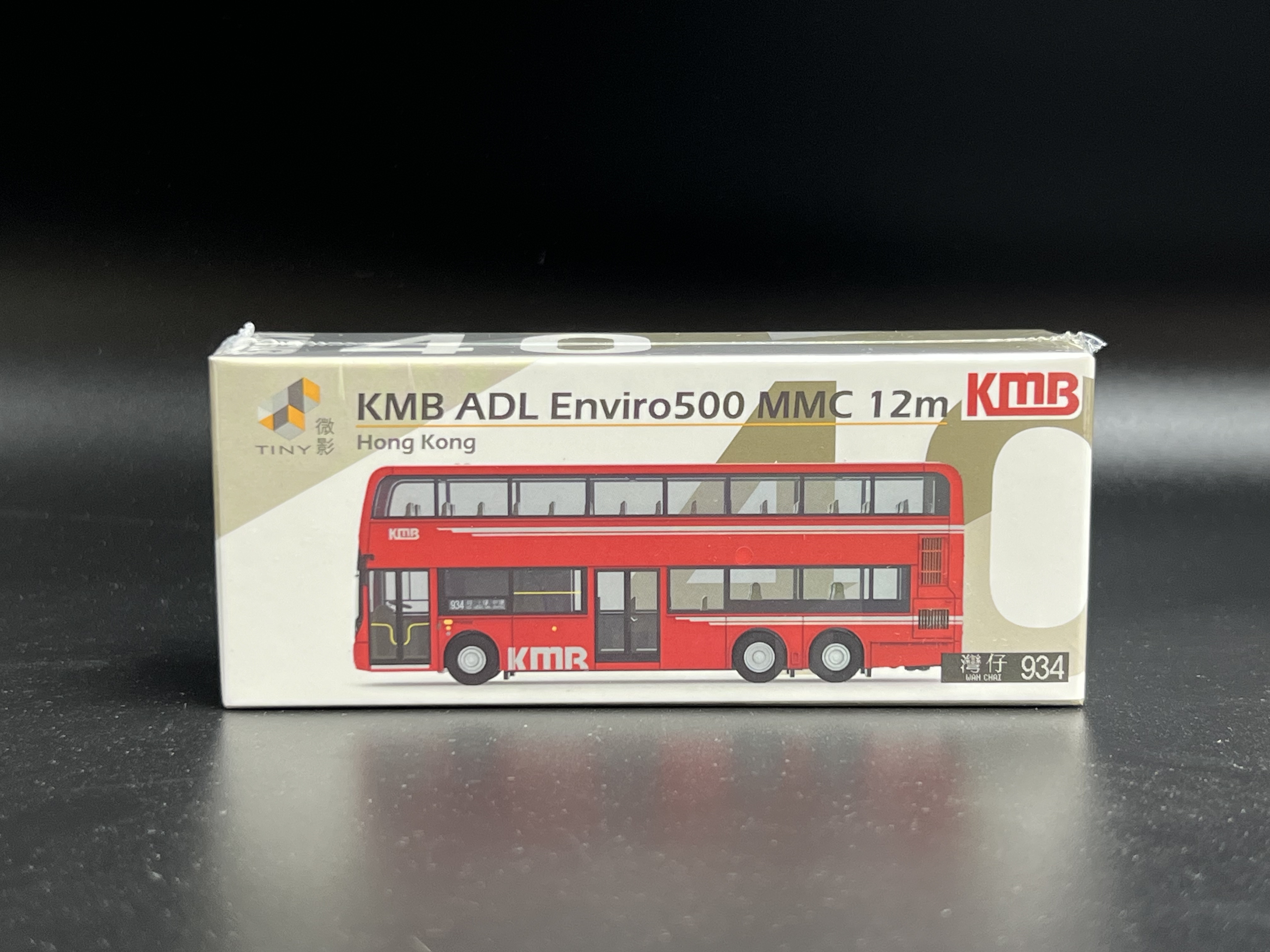 微影 Tiny 香港巴士九巴 KMB ADL E500 MMC 12M 合金车模 湾仔934